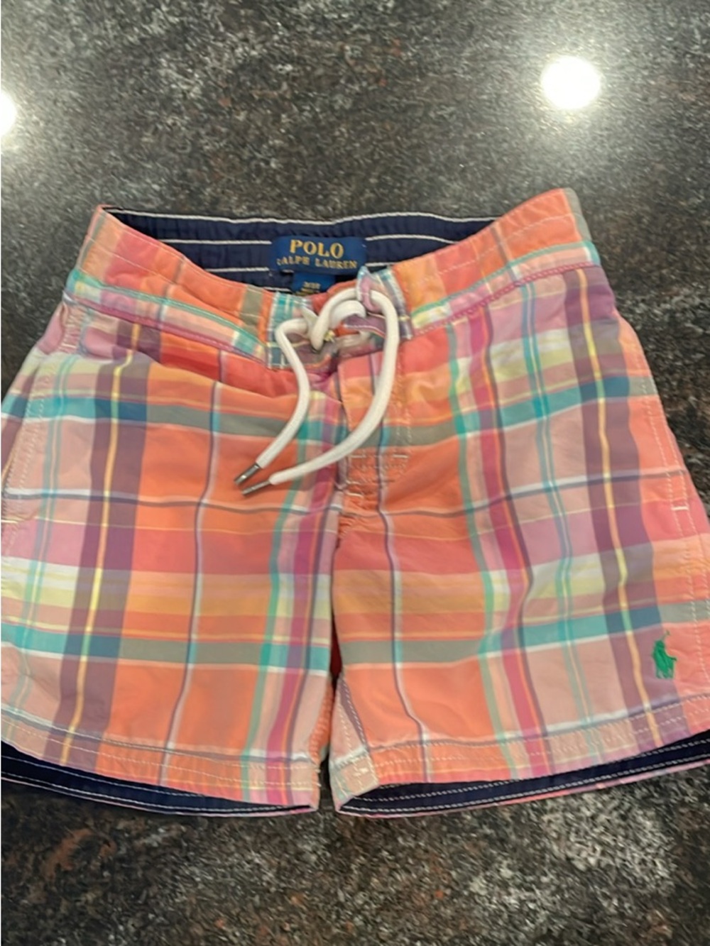 Polo by Ralph Lauren pastel plaid Logo Swim Shorts
